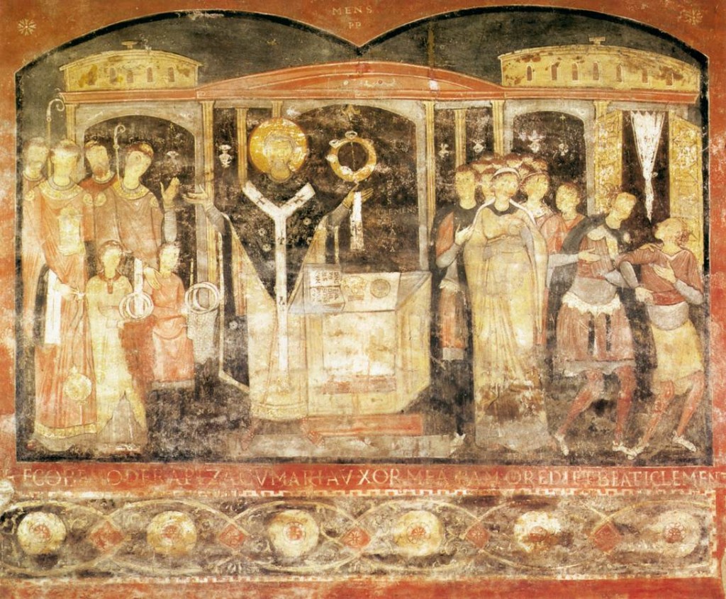 11th-century-fresco-of-st-clement-celebrating-mass-basilica-san-clemente