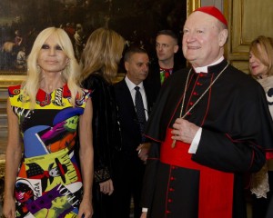 Vatican: Cardinal Ravasi with Donatella Versace in February
